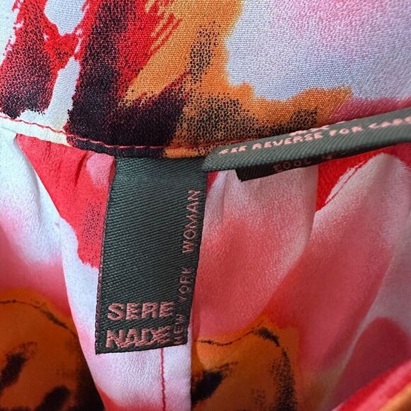 2/$30 Serenade Colorful Floral Blouse Top Size 2X 3D Rosettes Office Boho Modest - Picture 7 of 10